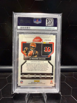 2021 Panini Prizm #337 Ja'Marr Chase Purple Pulsar PSA 10
