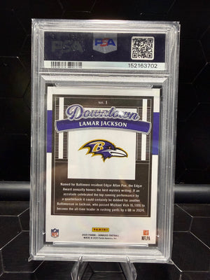 2025 Donruss Optic Lamar Jackson #1 Downtown! PSA 10