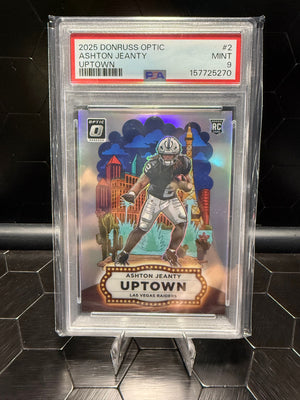 2025 Donruss Optic Ashton Jeanty #2 Uptown RC PSA 9