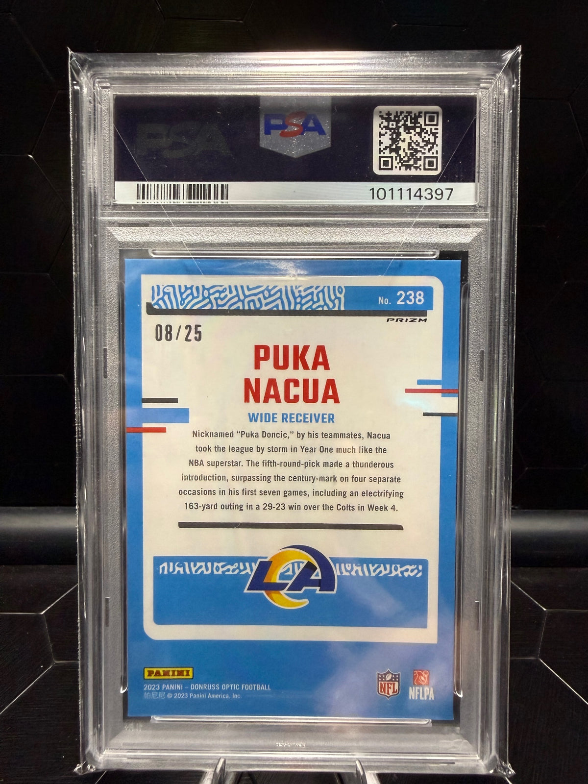 2023 Donruss Optic #238 Puka Nacua Green Hyper PSA 9