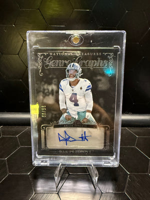 2025 Panini National Treasures Dak Prescott #GG-DP Genre Graphs Auto /99