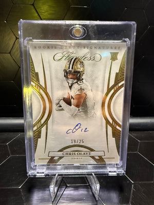 2022 Panini Flawless Chris Olave #RDS-CO Rookie Debut Signatures 19/25
