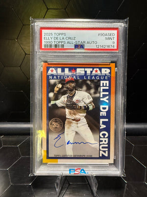 2025 Topps Elly De La Cruz #90ASED 1990 All-Star Auto PSA 9