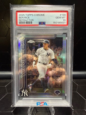 2025 Topps Chrome Ben Rice Refractor #139 PSA 10