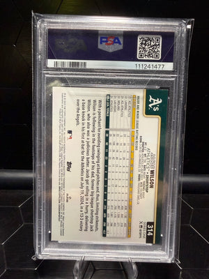 2025 Topps Series 1 Jacob Wilson #314 Sandglitter RC PSA 8