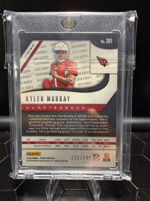 2019 Panini Prizm Kyler Murray #301 Orange Prizm RC 235/249