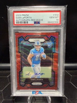 2023 Panini Prizm #332 Sam LaPorta Autograph /149 PSA 10