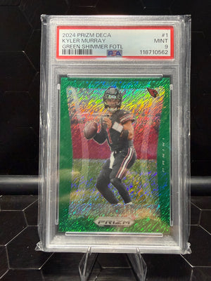 2024 Prizm Deca #1 Kyler Murray Green Shimmer FOTL /12 PSA 9