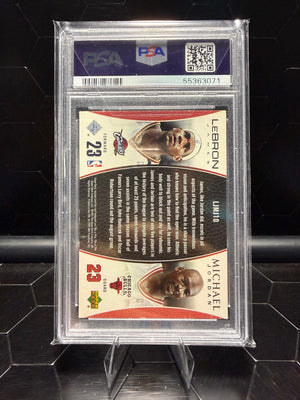 2005 Upper Deck LeBron James / Michael Jordan #LMJ10 Bonds PSA 7