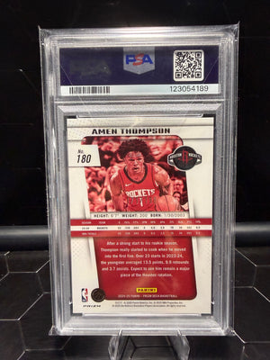 2024-25 Panini Prizm Deca Amen Thompson #180 Red Prizm 171/199 PSA 10