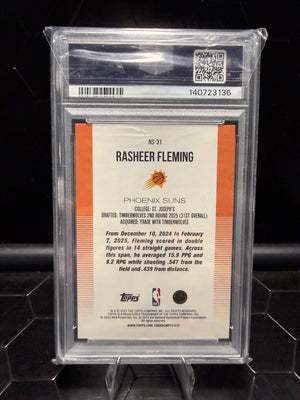 2025 Topps Rasheer Fleming #NS-31 New School Red Rainbow 4/5 RC PSA 8
