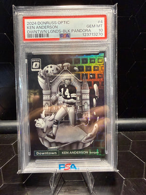 2024 Donruss Optic Ken Anderson #4 Downtown Legends Black Pandora 20/25 PSA 10
