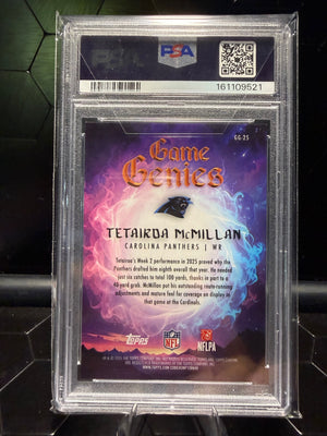 2025 Topps Chrome Tetairoa McMillan #25 Game Genies RC PSA 8