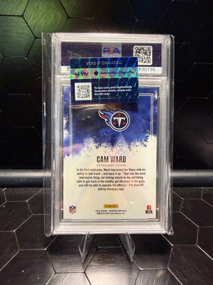 2025 Panini Phoenix Cam Ward #11 Color Blast RC PSA 9