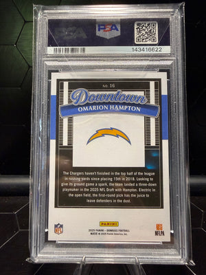 2025 Donruss Omarion Hampton #16 Downtown RC PSA 10