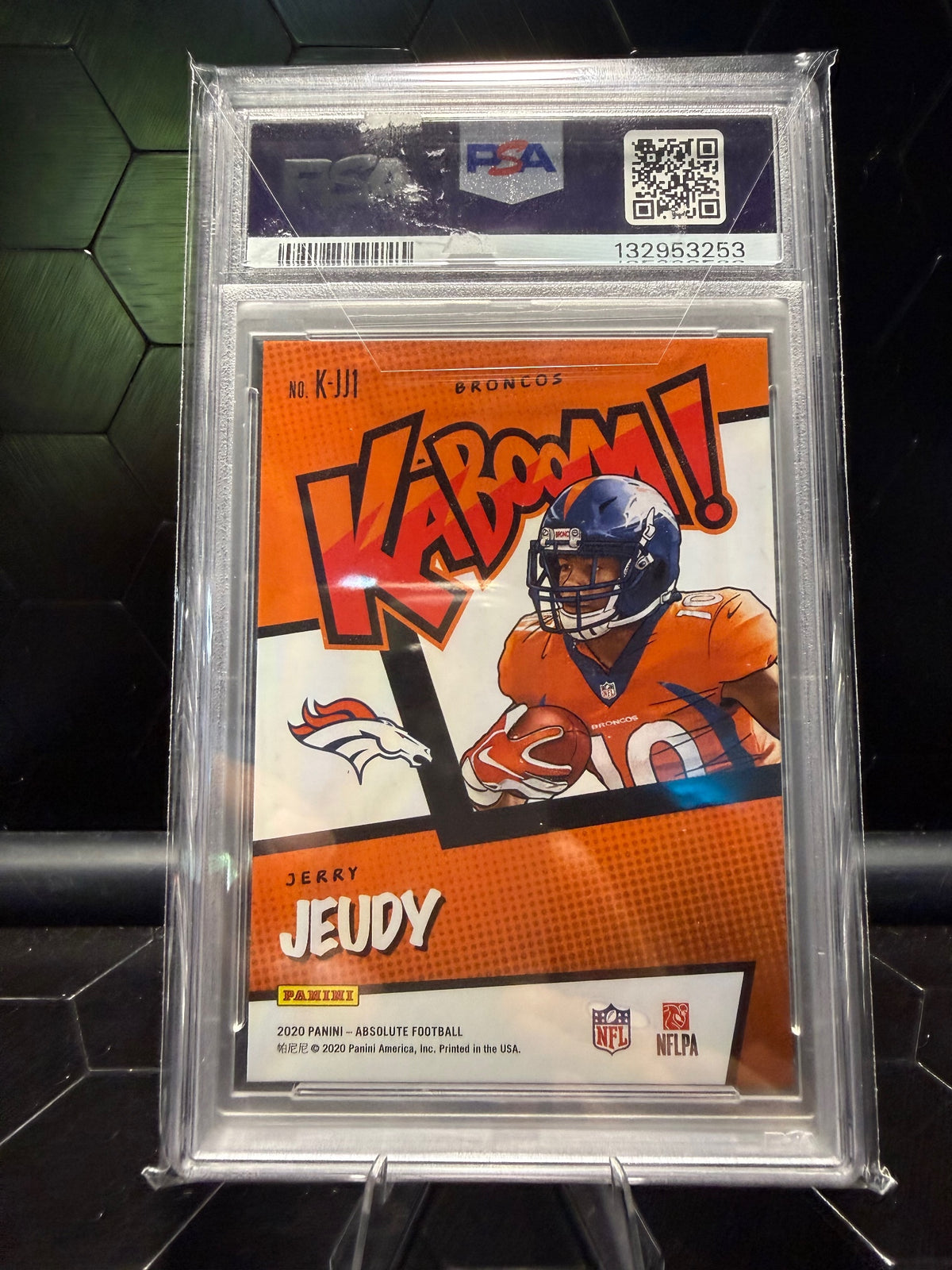 2020 Absolute Jerry Jeudy #KJJ1 Kaboom RC PSA 9