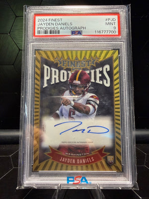 2024 Topps Finest Jayden Daniels #P-JD Prodigies Rookie Auto PSA 9