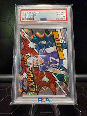 2024 Absolute Josh Allen #EX-JAN Explosive PSA 10