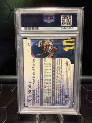 2000 SkyBox Impact Tom Brady #27 Rookie RC PSA 8