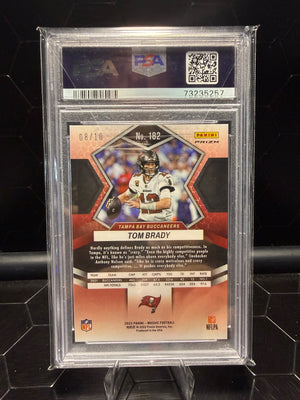 2022 Panini Mosaic Tom Brady #182 No Huddle Gold /10 PSA 10