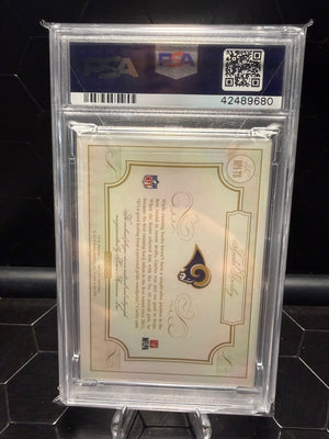2015 Panini Flawless Todd Gurley #RPATG Gold Rookie Patch Auto /10 PSA 9