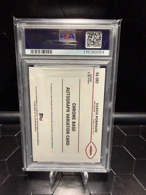 2024 Topps Chrome Sapphire Darius Robinson #RA-DRO Purple Auto /10 PSA 10