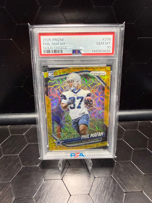 2025 Panini Prizm Phil Mafah #378 Gold Choice Prizm /10 RC PSA 10