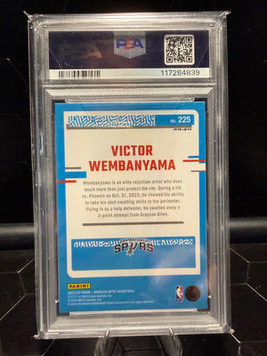 2023-24 Donruss Optic #225 Victor Wembanyama Holo PSA 10