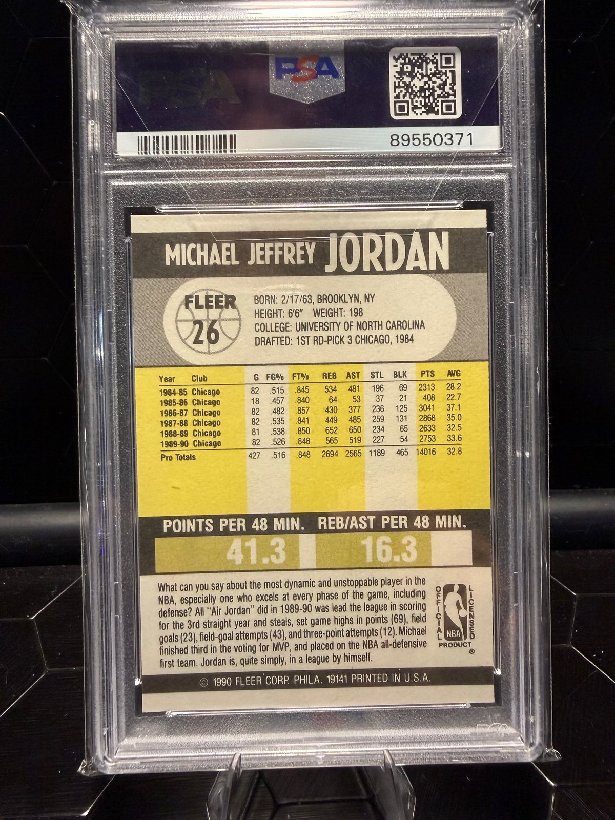 1990 Fleer Michael Jordan #26 PSA 10