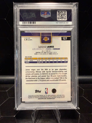 2025 Topps Chrome LeBron James #127 Basketball Refractor PSA 10