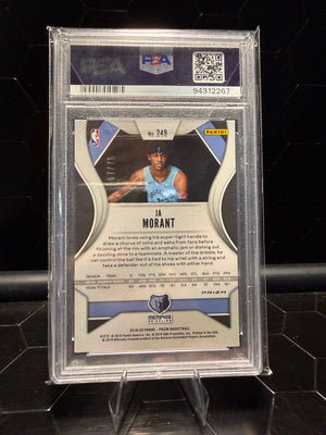 2019-20 Panini Prizm #249 Ja Morant Prizm Fast Break Purple PSA 10 #/75