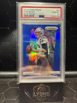 2013 Panini Prizm #64 Tom Brady Blue Prizm PSA 10