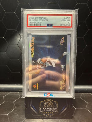 2023 Panini Luminance Russell Wilson #ANI8 Animation PSA 10