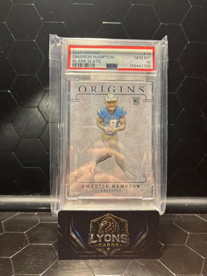 2025 Panini Origins #14 Omarion Hampton Blank Slate RC PSA 10