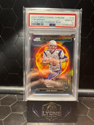 2024 Topps Cosmic Chrome Tom Brady #PPSU-TB Planetary Pursuit Sun PSA 10