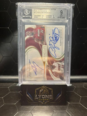 2023-24 Immaculate Collection #11 O'neal/Mourning Dual Autographs BGS 9