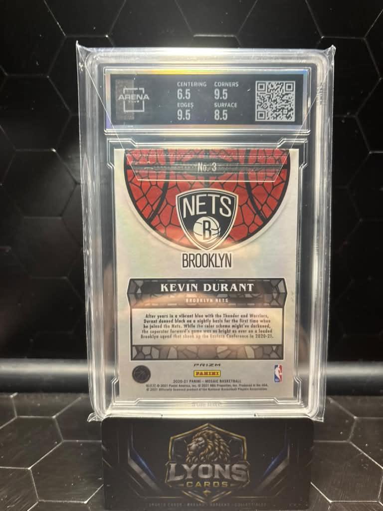 2020-21 Panini Mosaic #3 Kevin Durant Stained Glass Arena Club 7