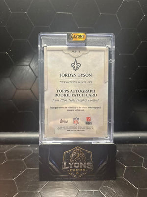 2026 Topps Flagship #ARP-JT Jordyn Tyson Autograph Rookie Patch /99
