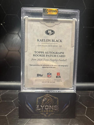 2026 Topps Flagship #ARP-KBL Kaelon Black Autograph Rookie Patch /99