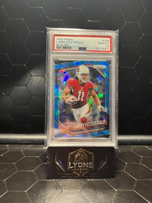 2025 Panini Prizm #299 Larry Fitzgerald Blue Ice /99 PSA 10
