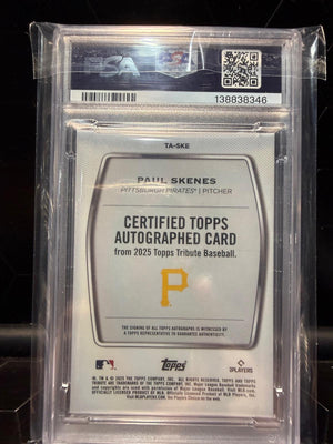 2025 Topps Tribute Paul Skenes #TA-SKE Gold Autograph /75 PSA 9