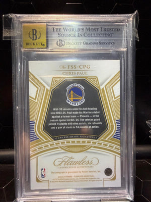 2023-24 Flawless Chris Paul #47 Flawless Shade Sig Gold Auto 08/10 BGS 9 Auto 10