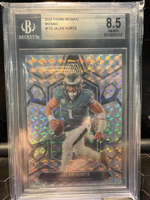 2024 Panini Mosaic Jalen Hurts #176 Mosaic Prizm BGS 8.5
