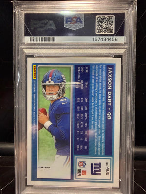 2025 Panini Donruss Jaxson Dart #400 Optic Preview Pink Prizm RC PSA 9