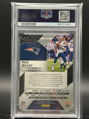 2016 Panini Prizm #2 Tom Brady Prizm PSA 9