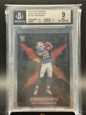 2023 Panini Obsidian #1 Black Color Blast Dalton Kincaid BGS 9