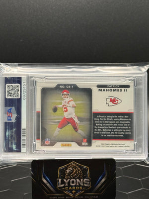 2021 Panini Obsidian Patrick Mahomes II #CB-1 Black Color Blast SSP PSA 10