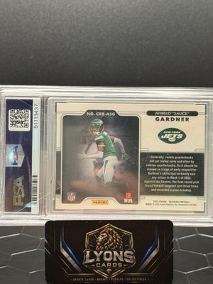 2022 Obsidian Ahmad “Sauce” Gardner #CBB-ASG Black Color Blast RC PSA 10