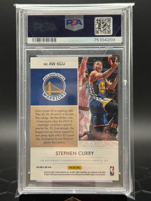 2021 Panini Impeccable #SCU Stephen Curry Award Winning Auto PSA/DNA Cert PSA 9