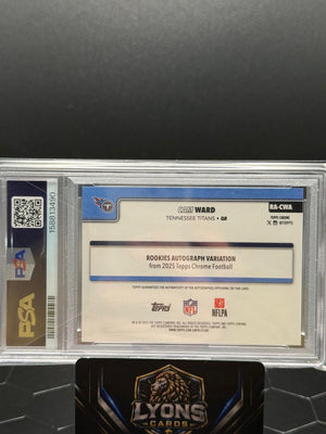 2025 Topps Chrome #CWA Cam Ward Rookies Auto Pink Lava /250 PSA 9